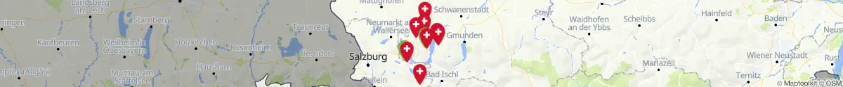 Kartenansicht für Apotheken-Notdienste in der Nähe von Zell am Moos (Vöcklabruck, Oberösterreich)